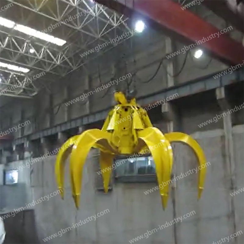 hydraulic orange peel grab
