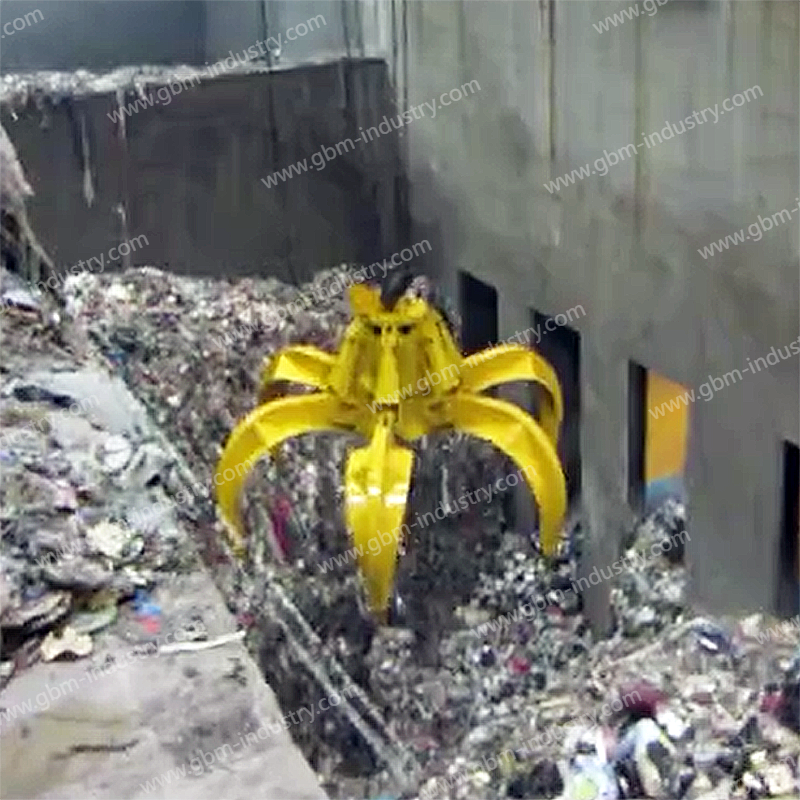 hydraulic orange peel grab
