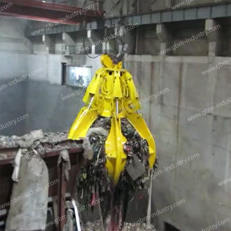 hydraulic orange peel grab